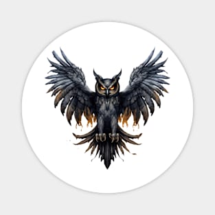 Halloween Goth Owl Magnet